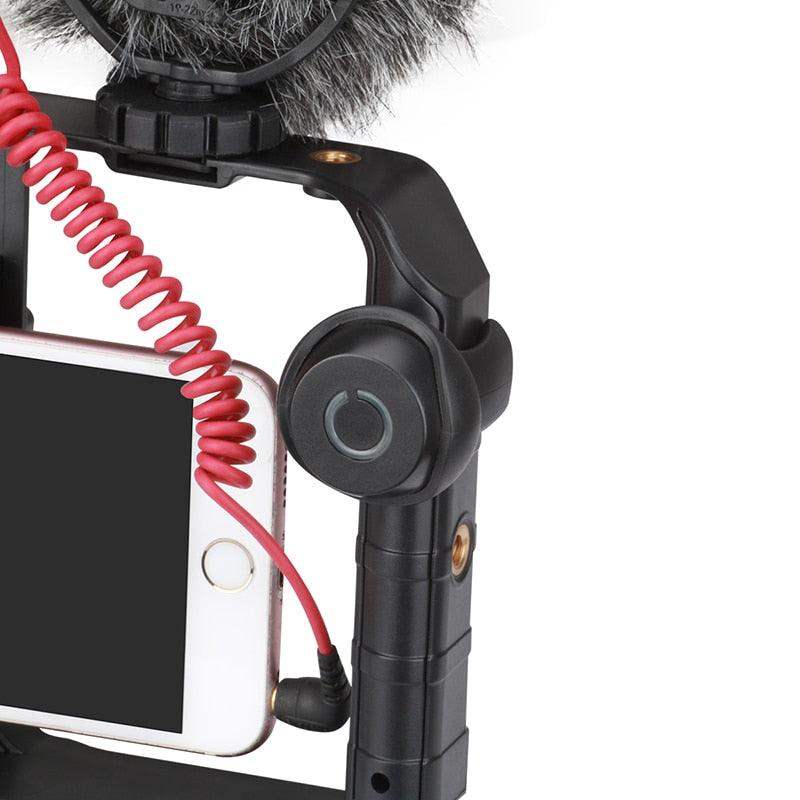 Skanto | VideoGrip Smartphone Stabilizer – Professional Filming Cage with Cold Shoe Mounts