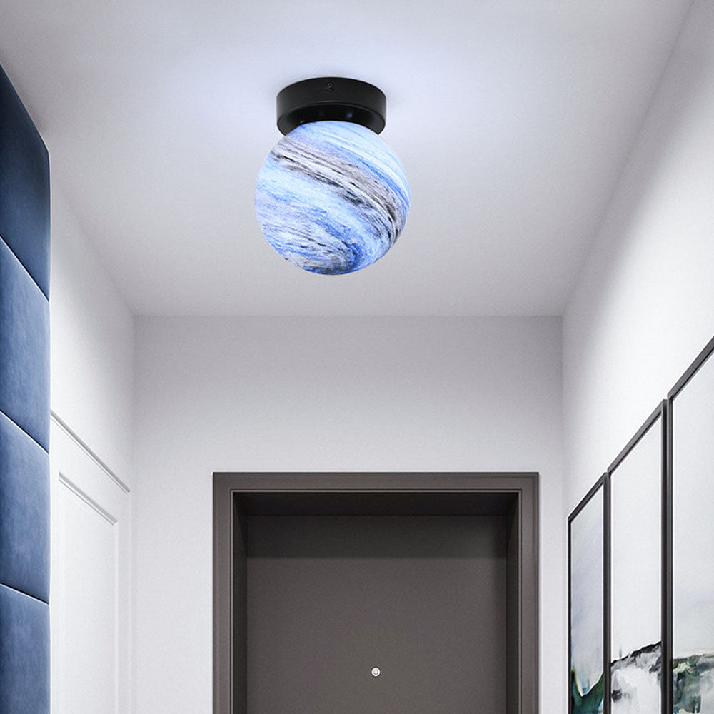 Planet Glass Flush Mount Ceiling & Wall Light