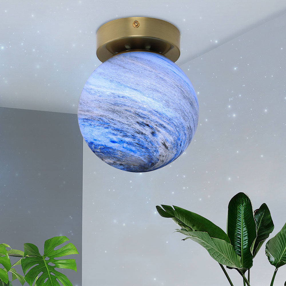 Planet Glass Flush Mount Ceiling & Wall Light