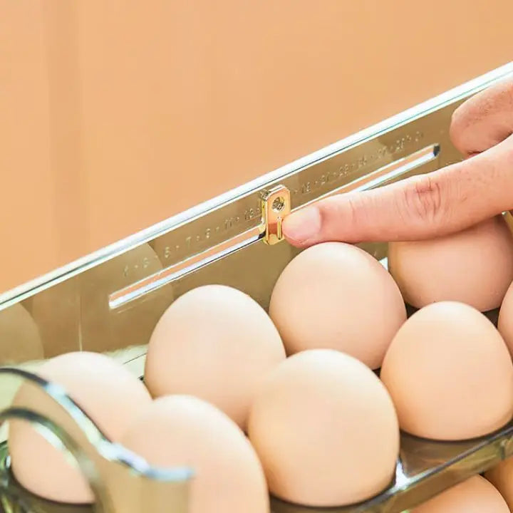 BowLift | Space-saving egg container with flip lid and freshness indicator