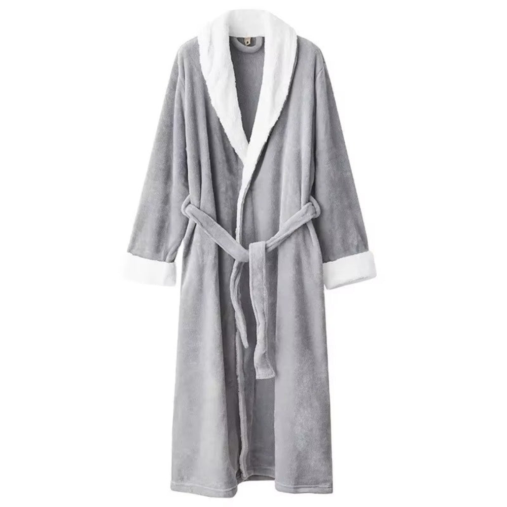 Skanto | Plush Fleece Contrast Trim Bathrobe