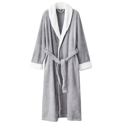 Skanto | Plush Fleece Contrast Trim Bathrobe