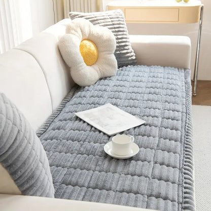 Plush Sofa Cushion Cover