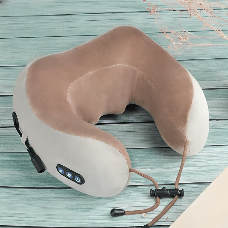 BowLift | Heated Neck Massage Pillow with Memory Foam – Ergonomic and Portable