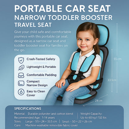 BowLift | Portable Car Seat Narrow Toddler Booster Travel Seat