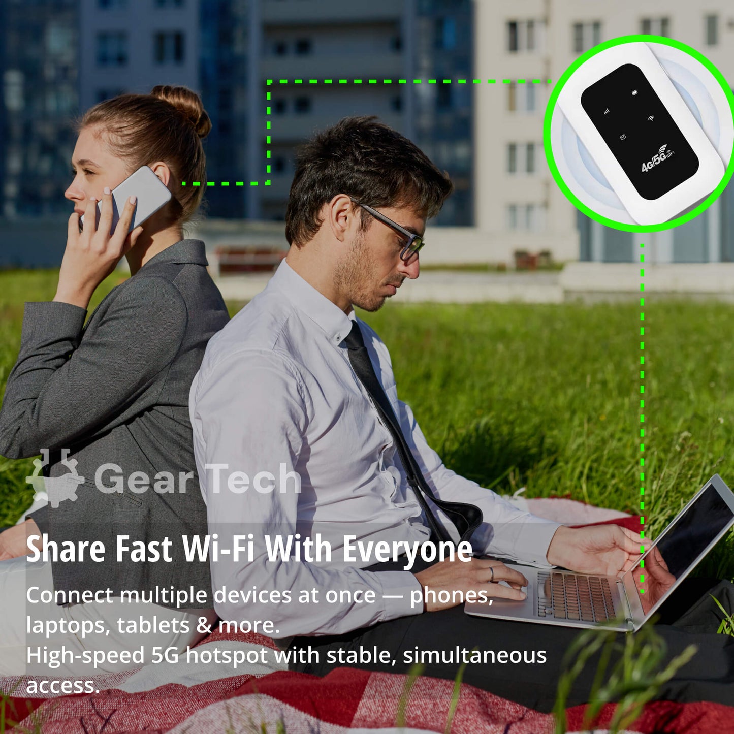 Skanto | Portable 5G Wi-Fi Router | Secure, High-Speed Connection for Travel and Home Use
