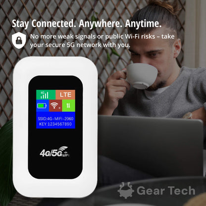 Skanto | Portable 5G Wi-Fi Router | Secure, High-Speed Connection for Travel and Home Use