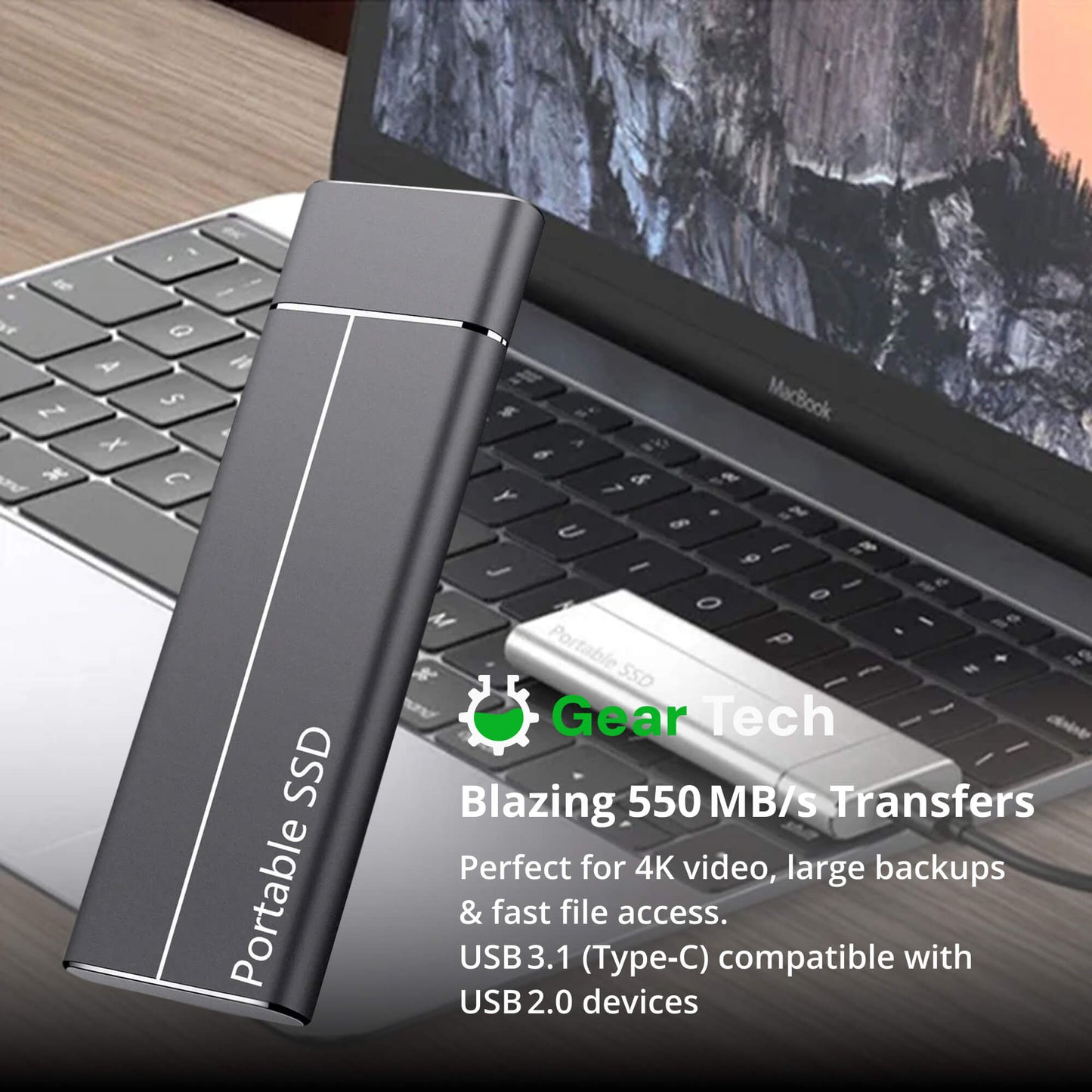 Skanto | Portable SSD for Large Storage – 5TB External Hard Drive with Blazing Fast Transfer Speeds