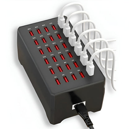 BowLift | Voltura Multi-USB Charging Station | 30 Ports | Fast Charging & Surge Protection | Compact & Durable