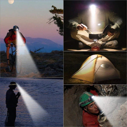 Skanto | NightBeam Pro Headlamp – Powerful Rechargeable LED Headlamp with Zoom and Waterproof Design
