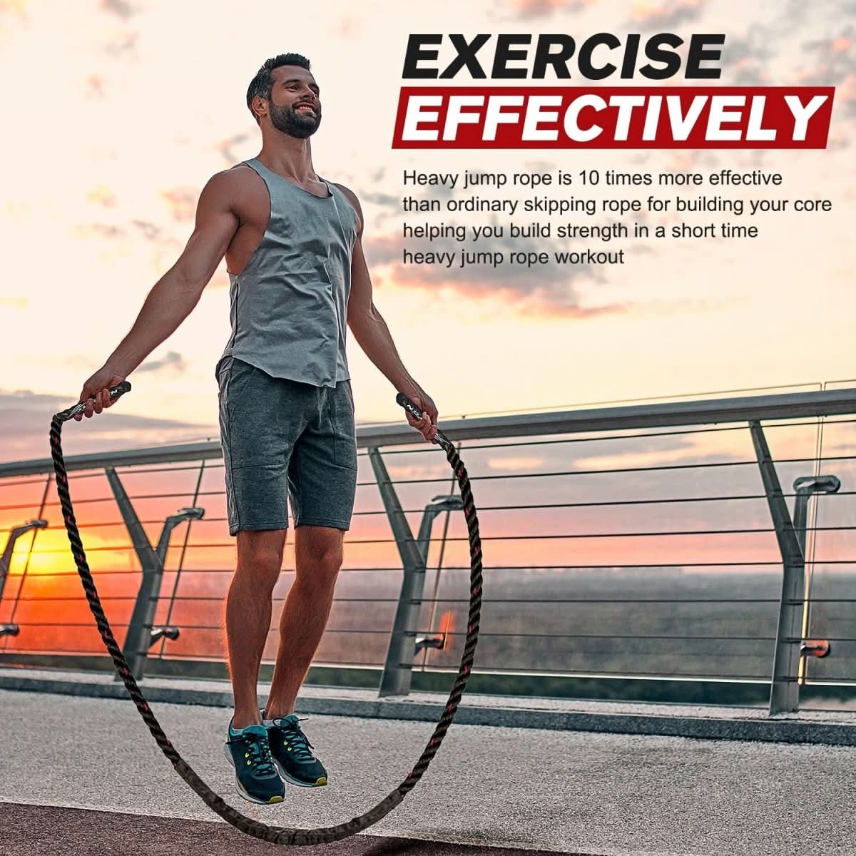 Skanto | Adjustable Jump Rope with Weights for Strength and Endurance Training