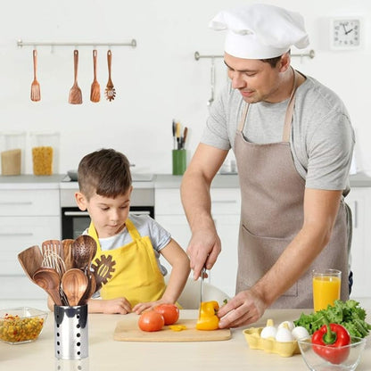 Skanto | Teak Cooking Utensils Set, Non-Stick