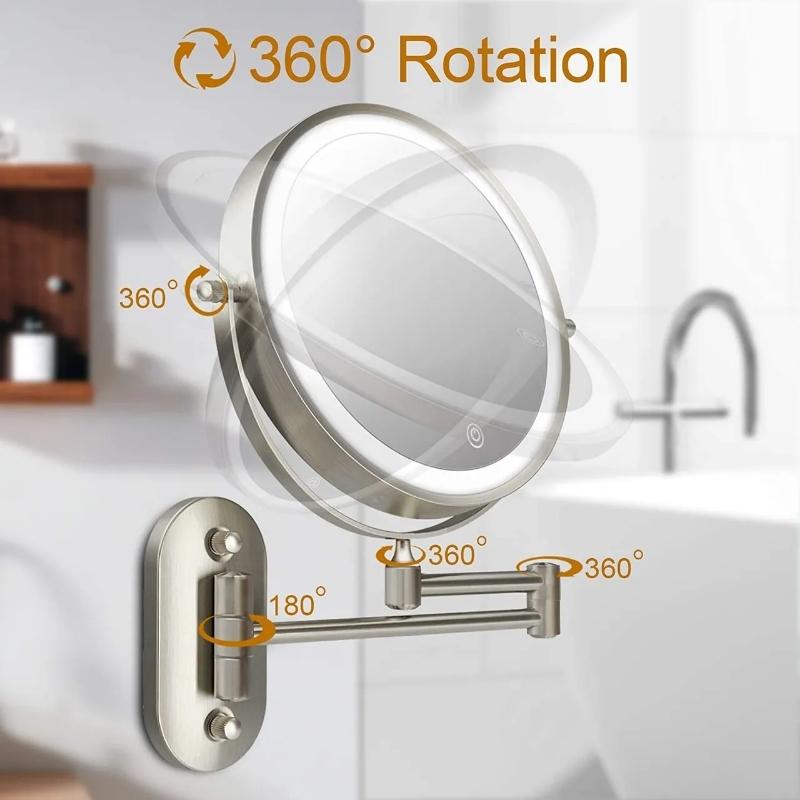 LED Makeup Mirror with Magnification & USB Battery | Skanto