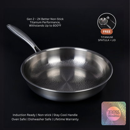 Skanto | Titan Frying Pan | Non-Toxic, Naturally Non-Stick & Ideal for Healthy Cooking