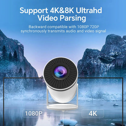 Skanto | VisionCast 130X – Portable Mini Projector with Android 12 and 130-Inch Projection