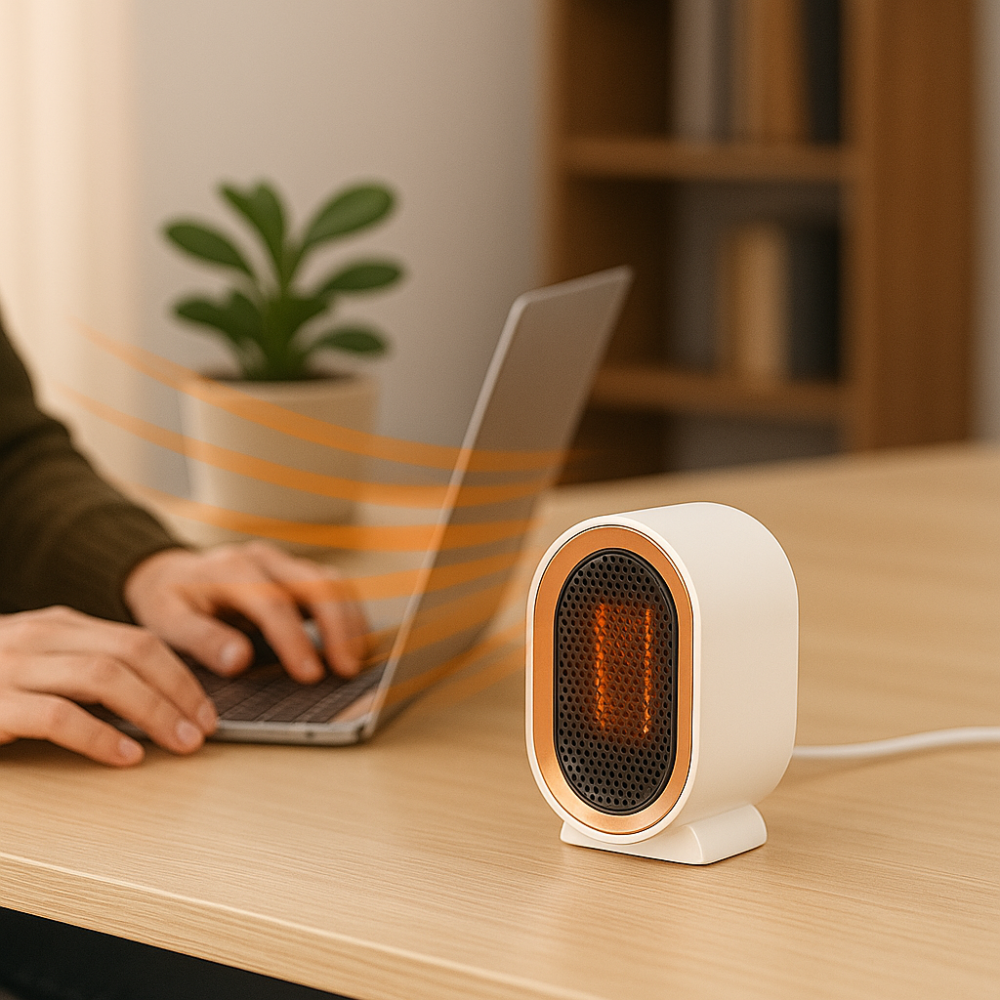 BowLift | Portable Electric Heater Energy-Efficient Ceramic Low Energy Consumption, Quiet and Compact for Rooms 21-30 m²