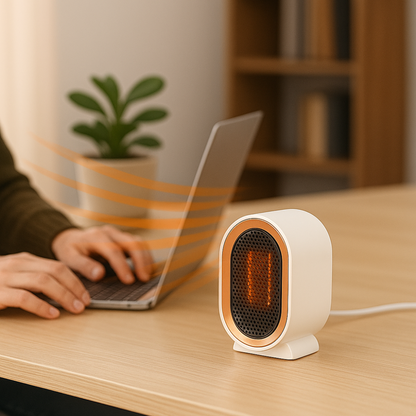 Brehn | Portable Electric Fan Heater Energy-Saving Ceramic Low Power Consumption, Quiet and Compact for Rooms of 21-30 m²