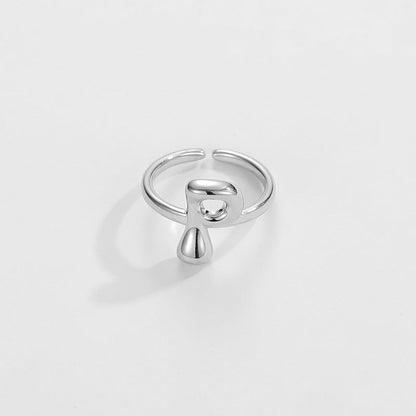 BowLift | Cute Bubble Letter Initial Ring