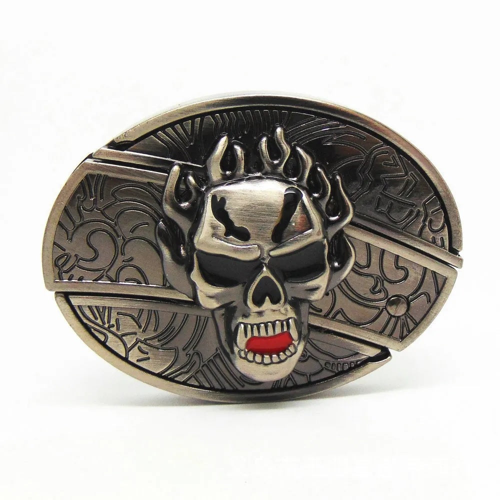 Sandsberg | Men's Leather Punk Belt | Vintage Metal Buckle Designs