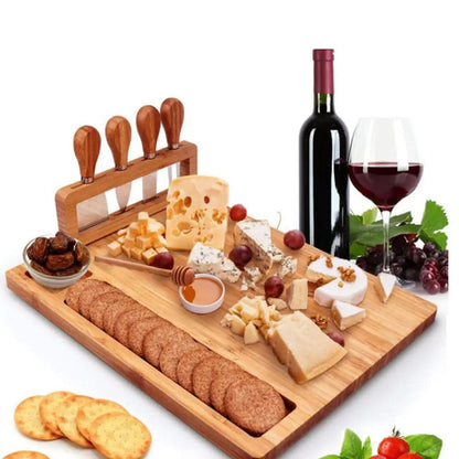 Skanto | CheeseLux – Premium Bamboo Cheese Board Set
