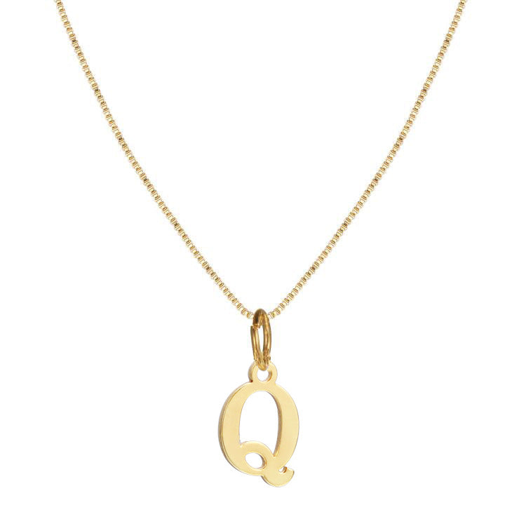 Skanto | 14k Minimal Serif Initial Necklace