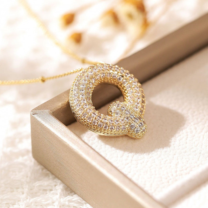 Skanto | Alphabet Diamond Pendant Necklace