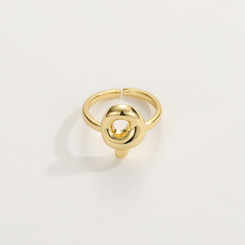 BowLift | Cute Bubble Letter Initial Ring