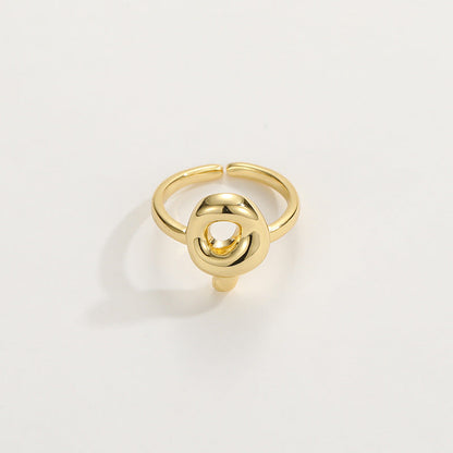 BowLift | Cute Bubble Letter Initial Ring