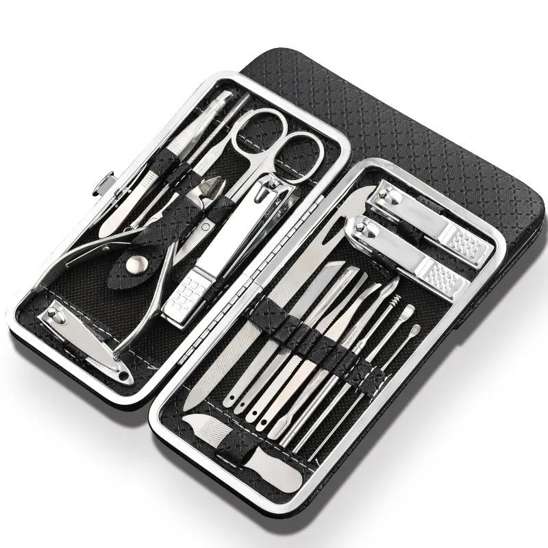 Skanto | LuxeTools 19-Piece Professional Stainless Steel Nail and Foot Care Set