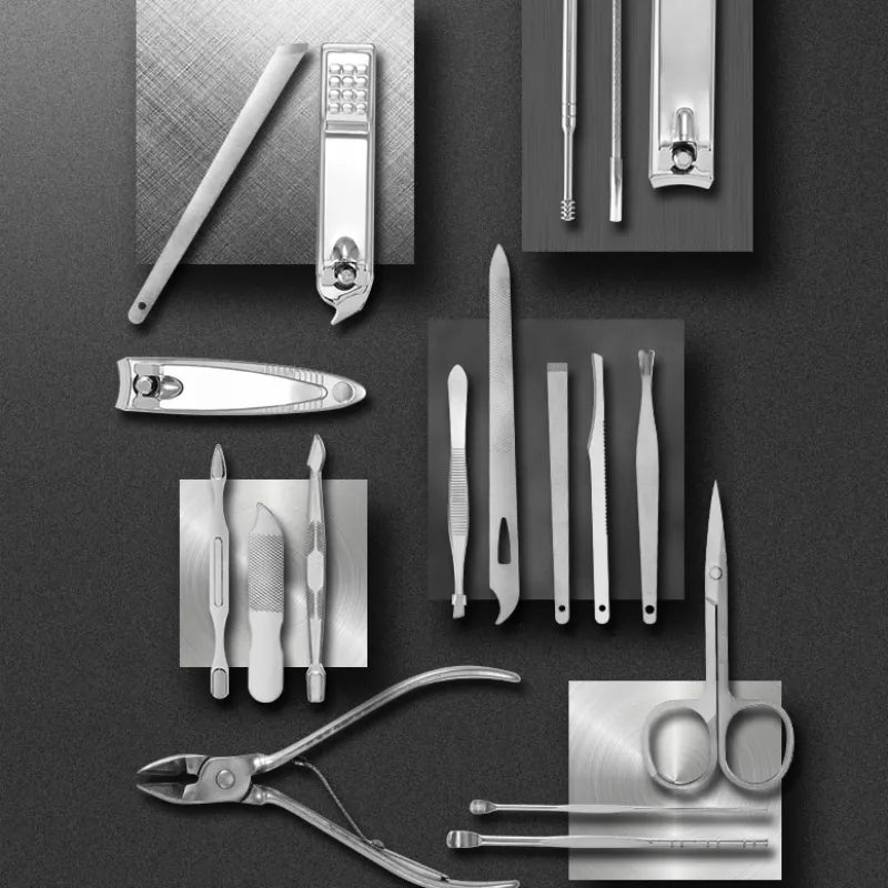 Skanto | LuxeTools 19-Piece Professional Stainless Steel Nail and Foot Care Set