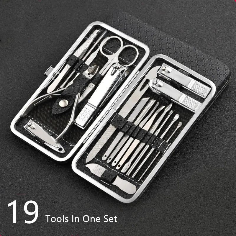 Skanto | LuxeTools 19-Piece Professional Stainless Steel Nail and Foot Care Set