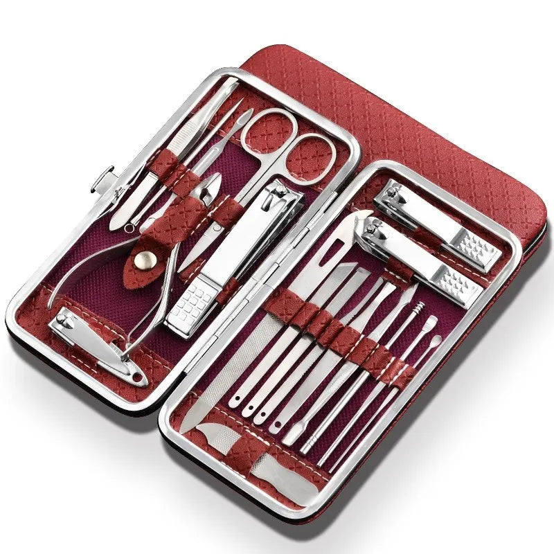 Skanto | LuxeTools 19-Piece Professional Stainless Steel Nail and Foot Care Set