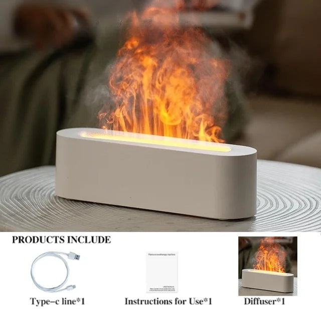 Flammen-Aroma-Diffuser mit 7 Farben | Luftbefeuchter