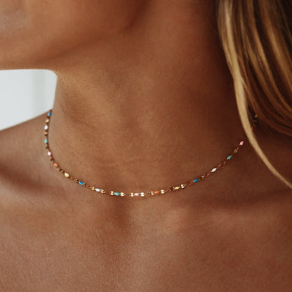 BowLift | Rainbow choker necklace for everyday use