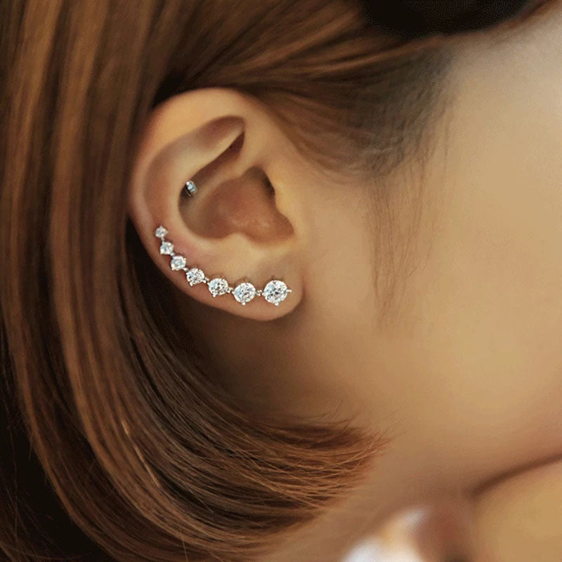 Skanto | Glamour | Sparkling Zircon 925 Sterling Silver Earrings