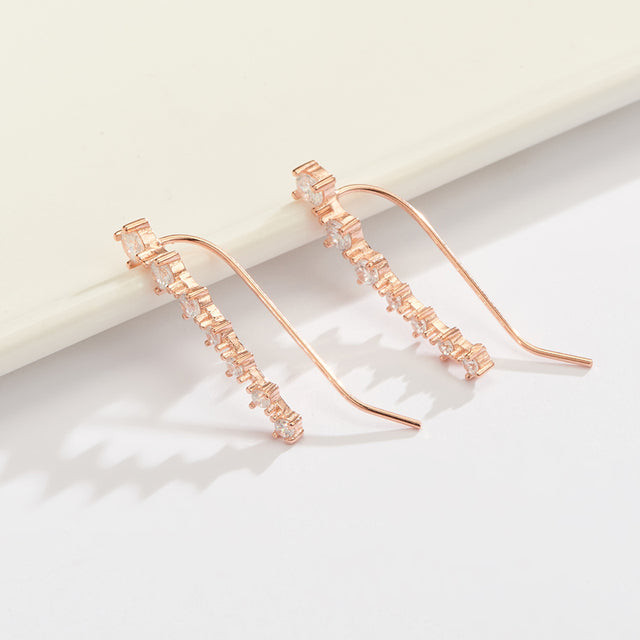 Skanto | Glamour | Sparkling Zircon 925 Sterling Silver Earrings