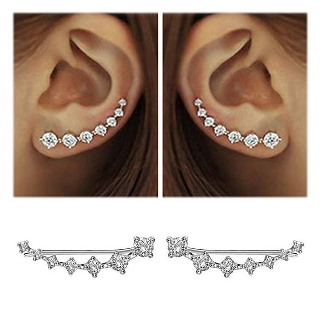 Skanto | Glamour | Sparkling Zircon 925 Sterling Silver Earrings