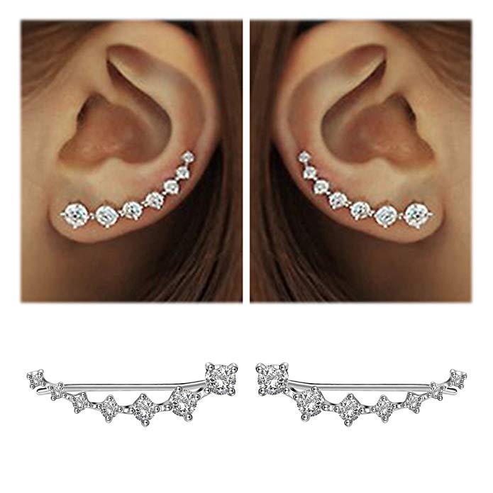 Skanto | Glamour | Sparkling Zircon 925 Sterling Silver Earrings