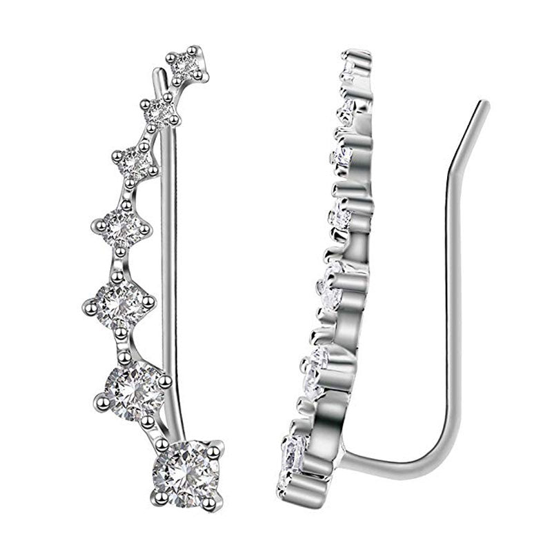 Skanto | Glamour | Sparkling Zircon 925 Sterling Silver Earrings
