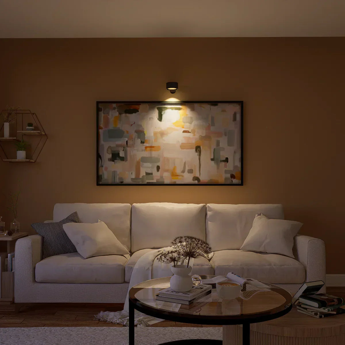 Skanto | Spotlight Thread Lamp - 360° Rotation, Dimmable, Rechargeable Wall Lamp