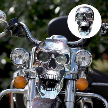 Kalsten | LED Motorcycle Skull Lamp with Unique Eye Glow and Chrome Finish