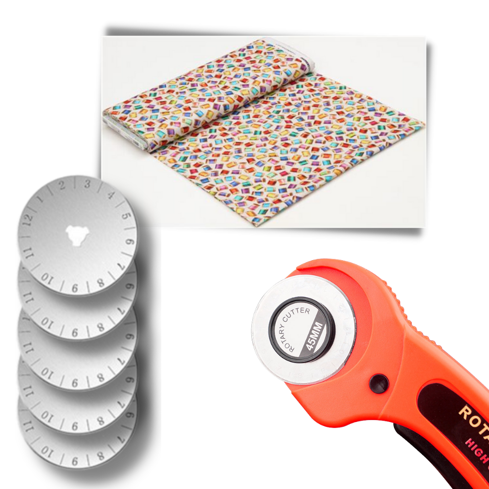 Fabric Cutter with Five 45mm Blades