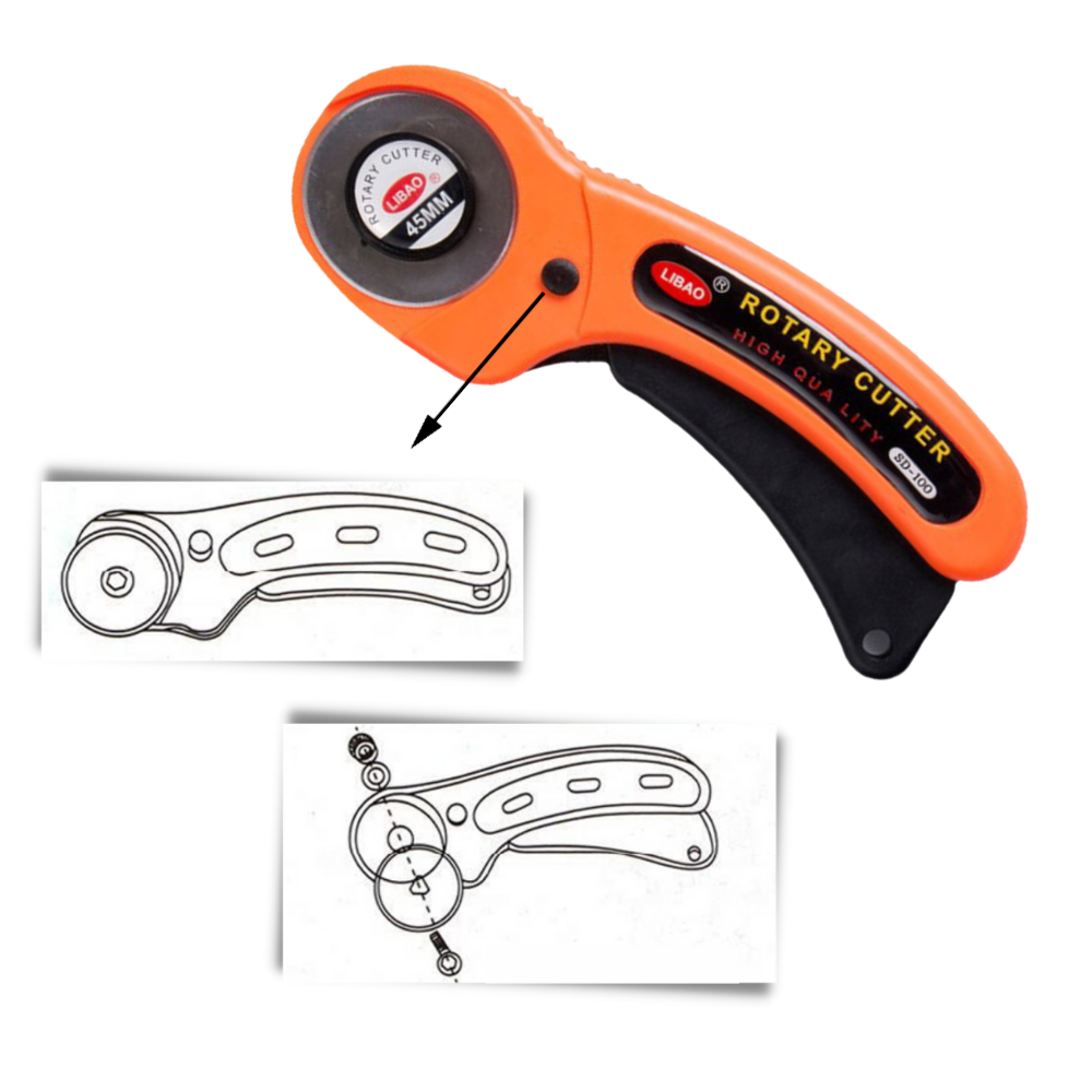 Fabric Cutter with Five 45mm Blades