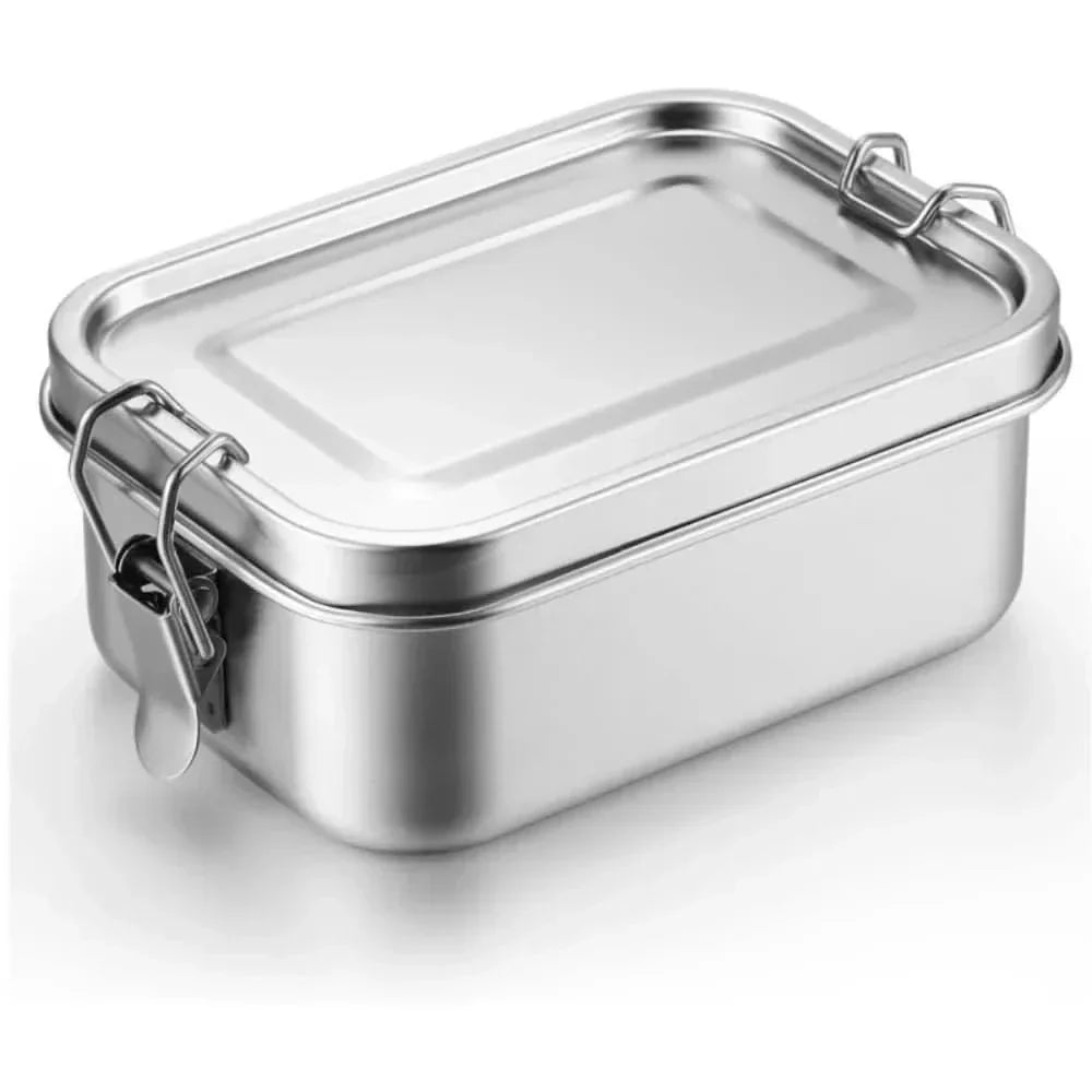 Stainless Steel Bento Lunchbox 800 ml – Leak-proof, Compartments, Dishwasher-safe