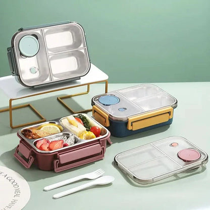 BowLift | Leak-Proof Stainless Steel Lunchbox with Cutlery (850 ml) – For Work, School & On the Go