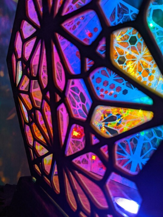 Stained Glass Style LED Table Lamp - LumiAura | Karnz