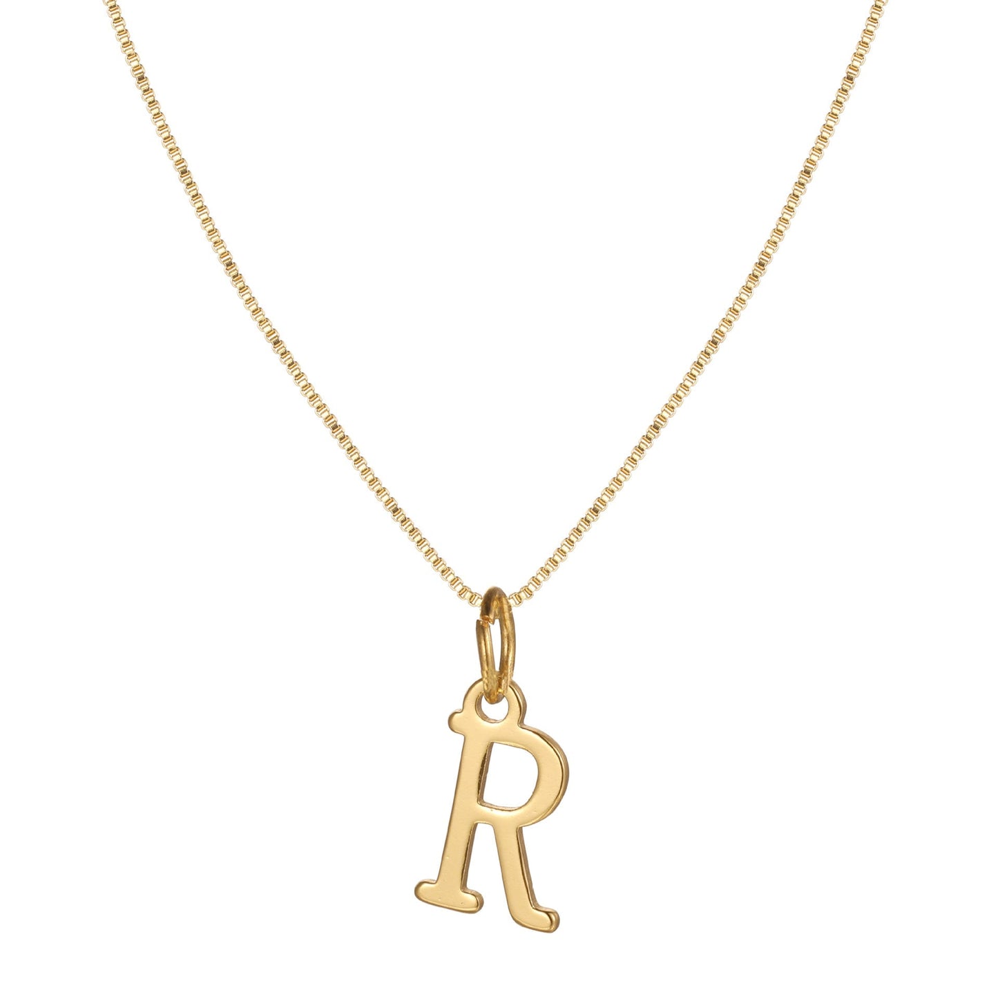 Skanto | 14k Minimal Serif Initial Necklace