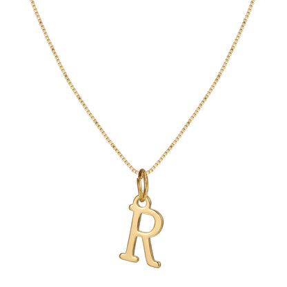 Skanto | 14k Minimal Serif Initial Necklace