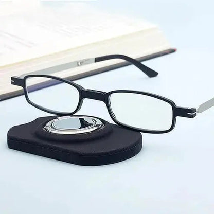 BowLift | Rimless progressive reading glasses with blue light filter and titanium frame