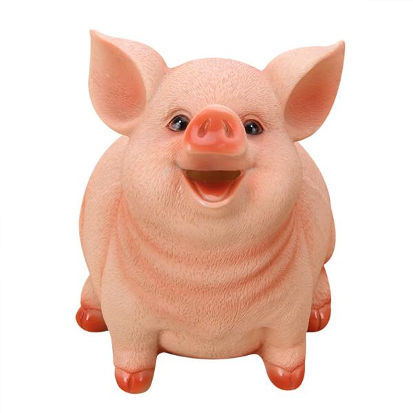 Realistic Cheerful Piggy Bank | Skanto
